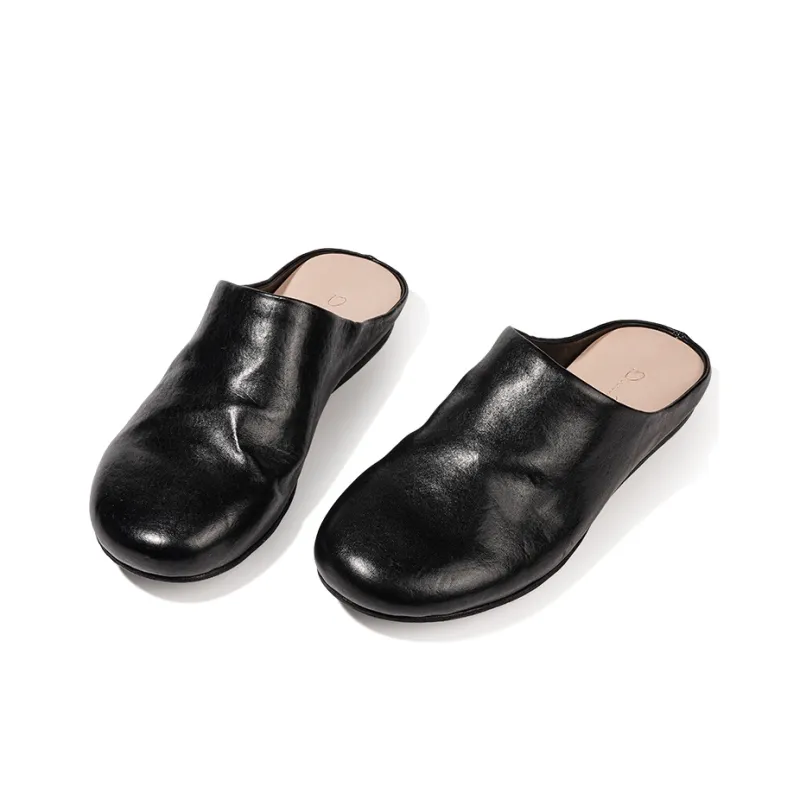 Dreambo Genuine Leather Sole Abrasion Resistant Slip Resistant Wrap toe Slippers Women's-2