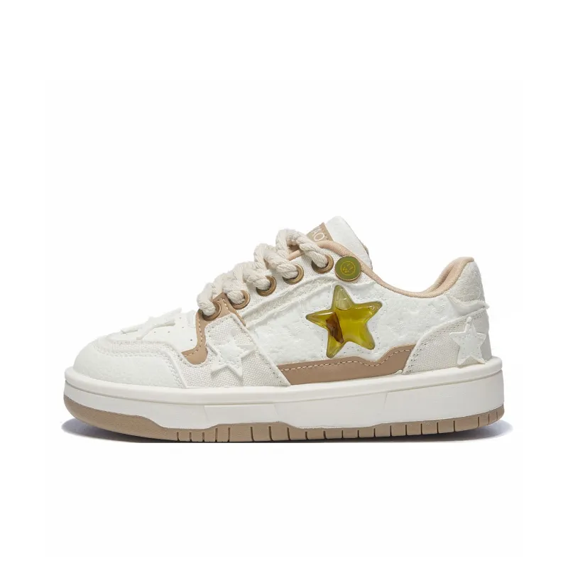 Georgina Goodman Anti Slip And Wear Resistant Lightweight Low Top Skateboard Shoes Women's Beige-0