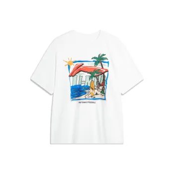 LiNing Sports Life Collection T Shirt Men's Standard White