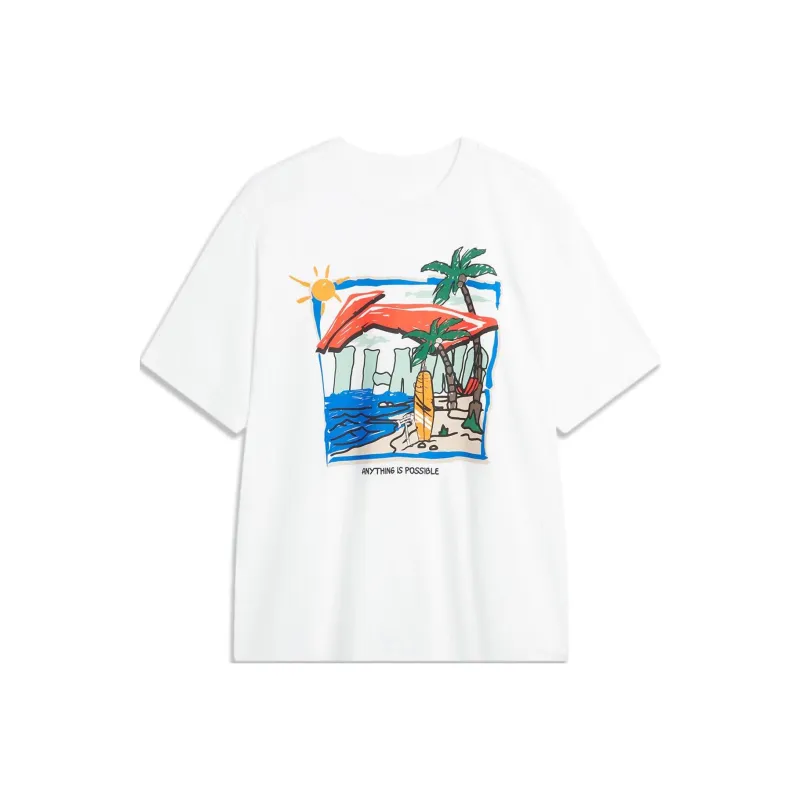 LiNing Sports Life Collection T Shirt Men's Standard White-0