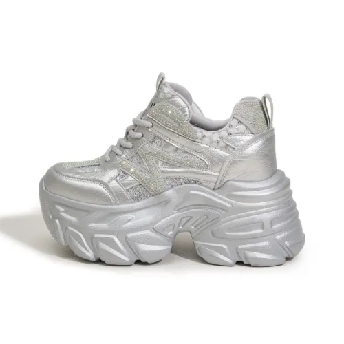 Milan Love Song Breathable Lightweight Height Increasing Low Top Chunky Sneakers Women's