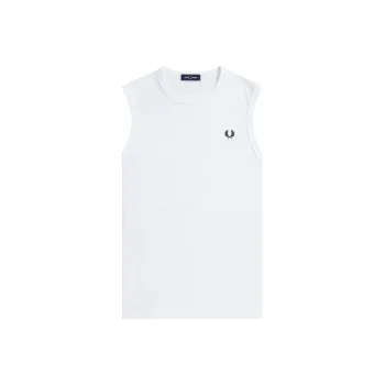 FRED PERRY Crew Neck Vest T-Shirt Men's White