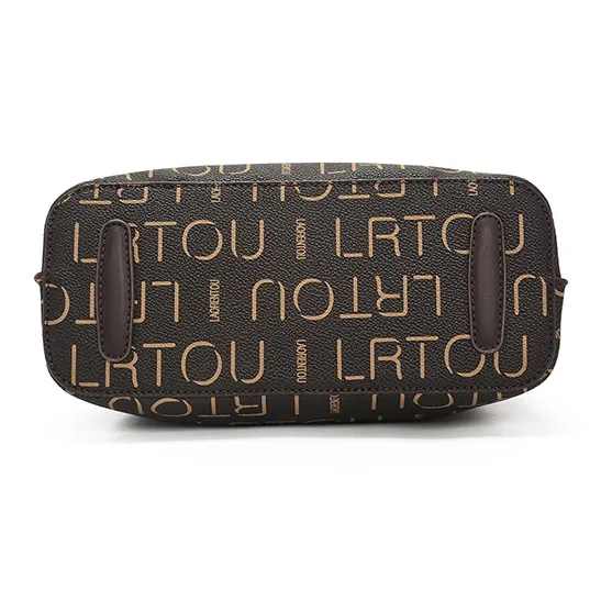 Old Man's Head Synthetic Leather Crossbody Bag Regular Women's Coffee-4