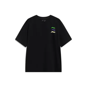 LiNing Sports Lifestyle Collection Sports Fashion Collection T Shirt Unisex Black