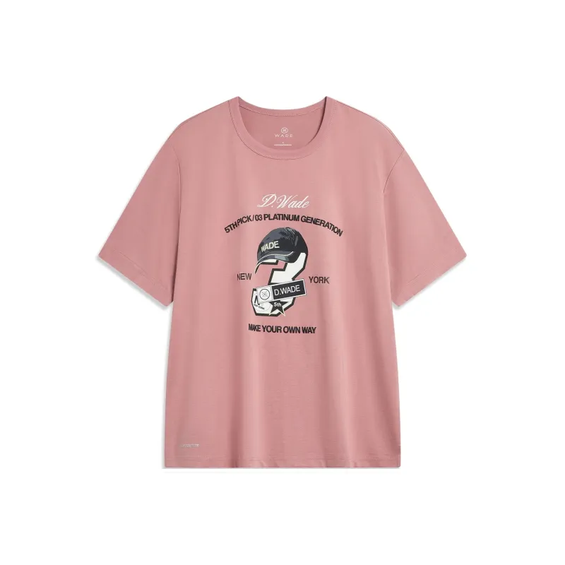 LiNing Wade Collection T-Shirt Unisex Plum Pink-0