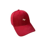 (Young Fox Brushed Baseball Cap) Burgundy