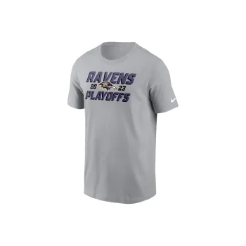 Nike x NFL Baltimore Ravens 2023 NFL Playoffs T Shirt Men's Gray