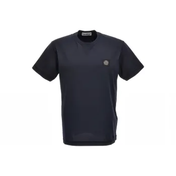 STONE ISLAND Logo Patch Crewneck T Shirt