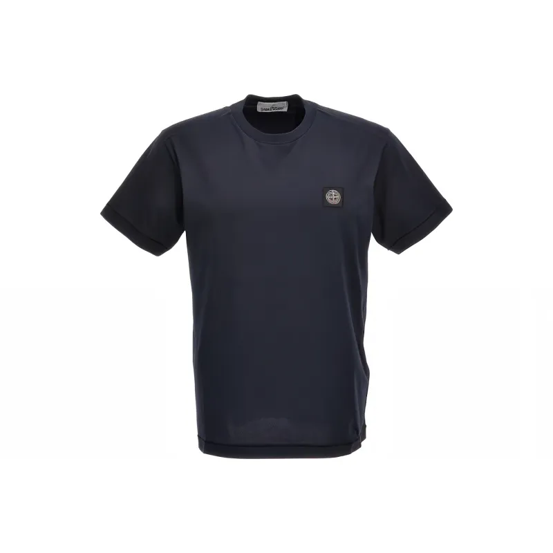 STONE ISLAND Logo Patch Crewneck T Shirt-0