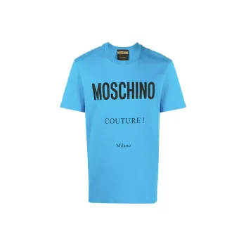MOSCHINO T Shirts Men Light Blue