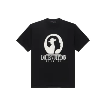 LOUIS VUITTON Short Sleeved Cotton Intarsia Crewneck