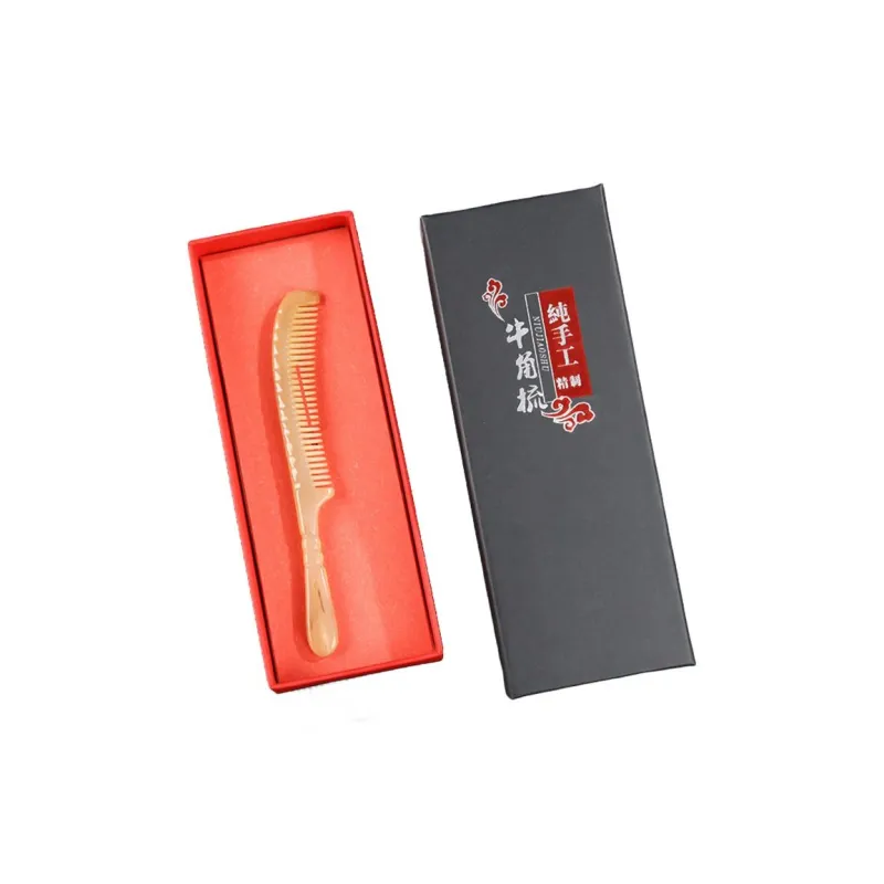 XIBI Thickened Sheep Horn Head Therapy Comb With Anti Static Styling Comb Anti Dandruff Mother's Day Comb Massage-0