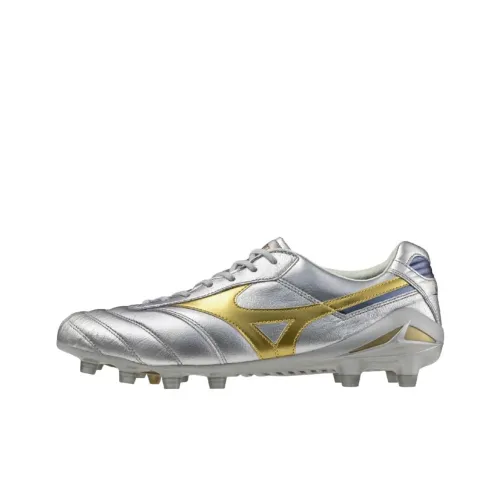 Mizuno Morelia DNA JAPAN Anti Slip Wear Resistant Soccer Shoes Unisex Silver