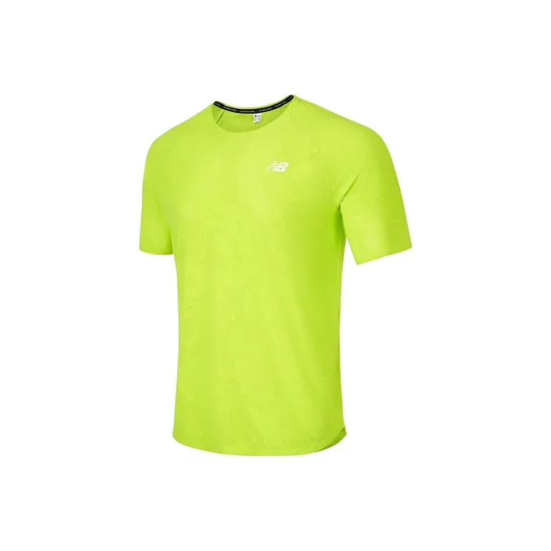 New Balance Core Run T Shirts Men Green-0