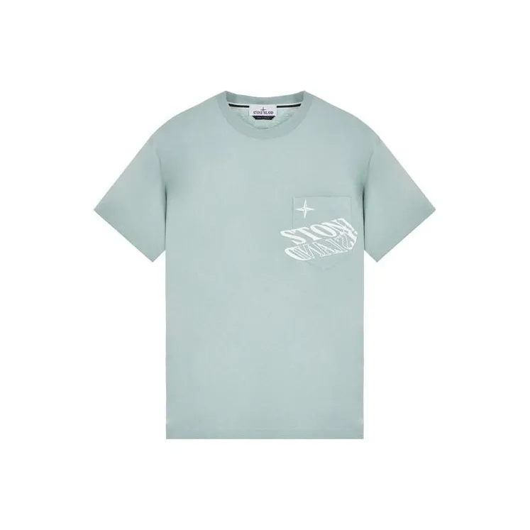 STONE ISLAND T Shirts Men Sky Blue-0