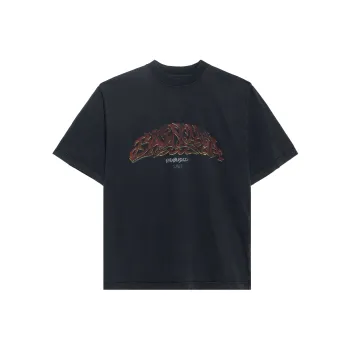 Balenciaga Men's Offshore Oversized T Shirt Gray