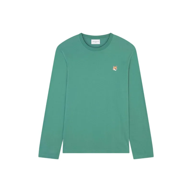 Maison Kitsune Fox Head Patch Long Sleeved T Shirt-0