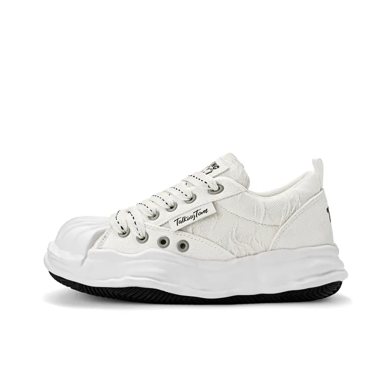 TALKING TOM Casual Shoes Unisex Low Top Ecru/Cow Color-3