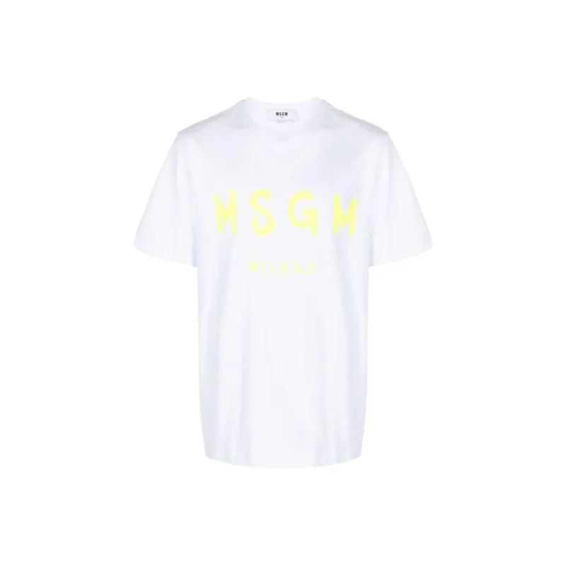 MSGM Logo-print Cotton T-shirt-0