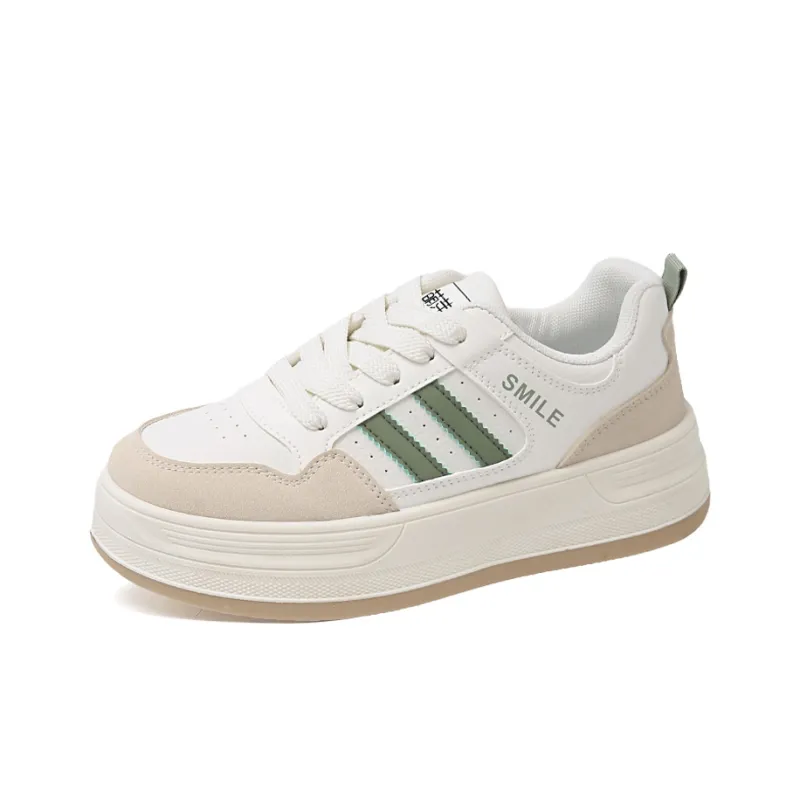 Budding Bear Slip Resistant, Abrasion Resistant, Breathable, Height Increasing Low Top Skateboard Shoes Women's-1