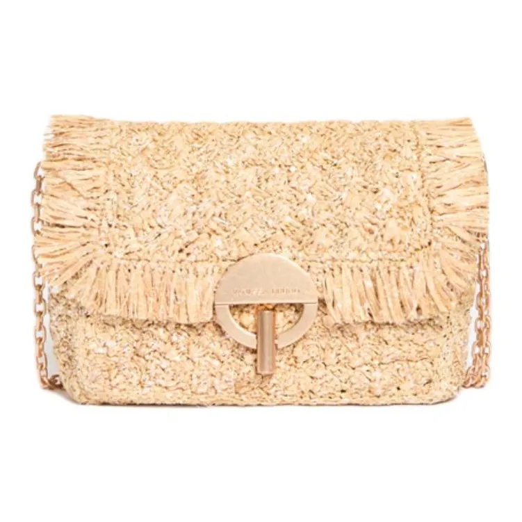 Vanessa Bruno Raffia Shoulder Bag Medium Size Women's Natural-0