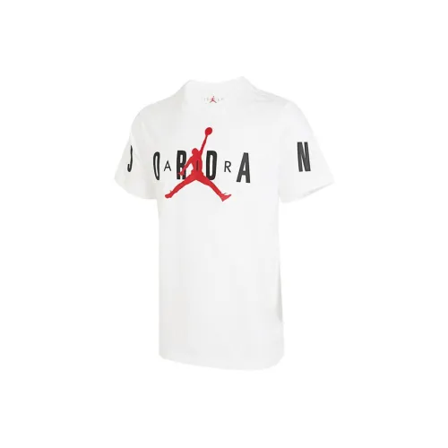 Jordan Men's Retro Logo Breathable Pullover Short Sleeve T Shirt White