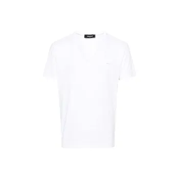 DSQUARED 2 Logo Plaque V Neck T Shirt