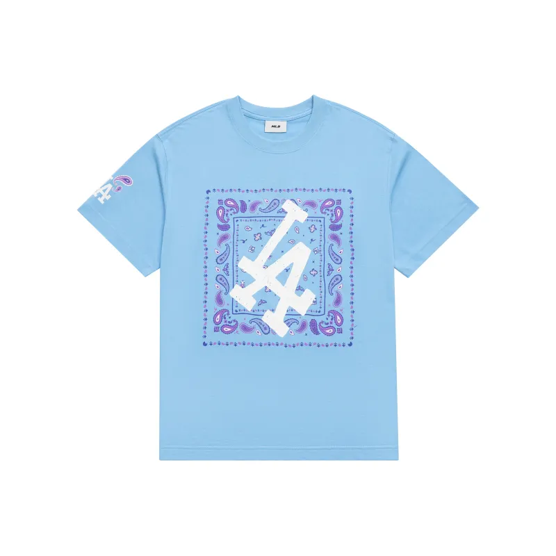 MLB Set-in Sleeve T-Shirt Unisex Light Blue-0