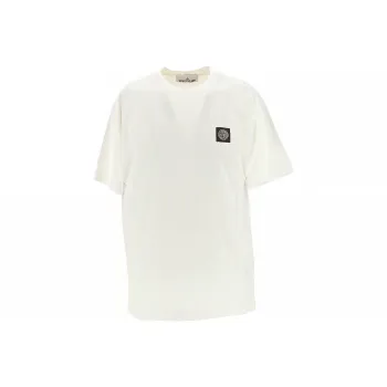 STONE ISLAND Logo Patch Crewneck T Shirt
