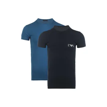 EMPORIO ARMANI Logo Printed Pack Of Two Crewneck T Shirt