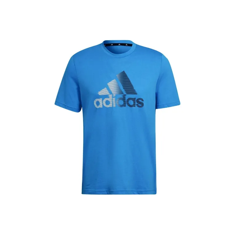 Adidas D2M LOGO TEE T-Shirt Men's Blue-0