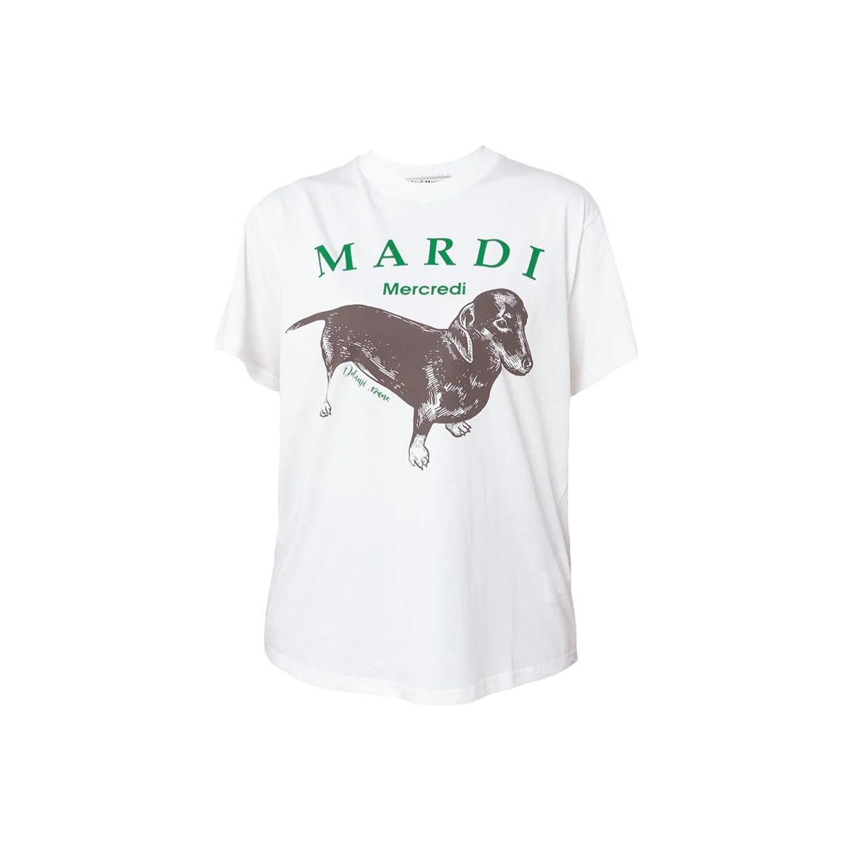 Mardi Mercredi Flower M Logo Oversized T-Shirt White Fuchsia