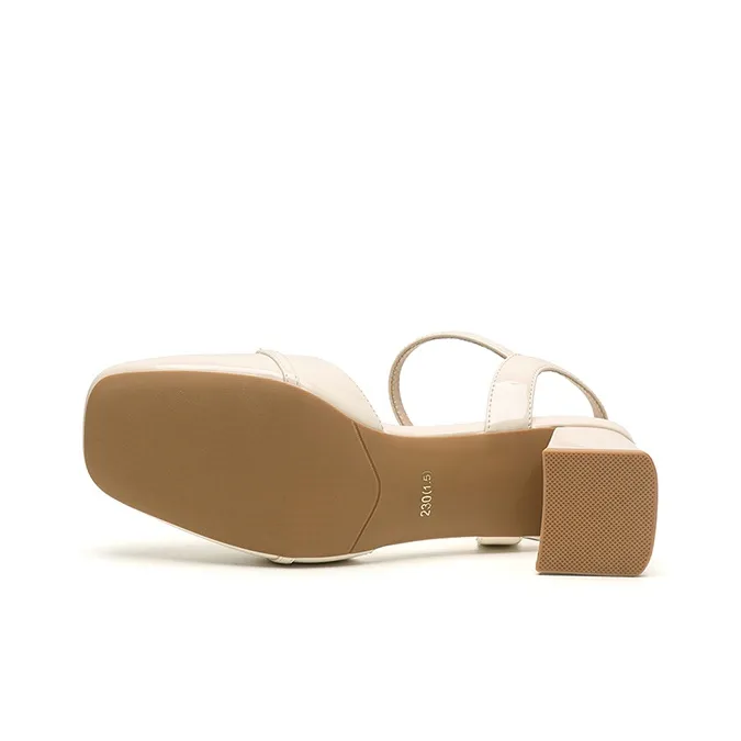 JOSINY Chunky Heel High Heels Women's Ecru-1