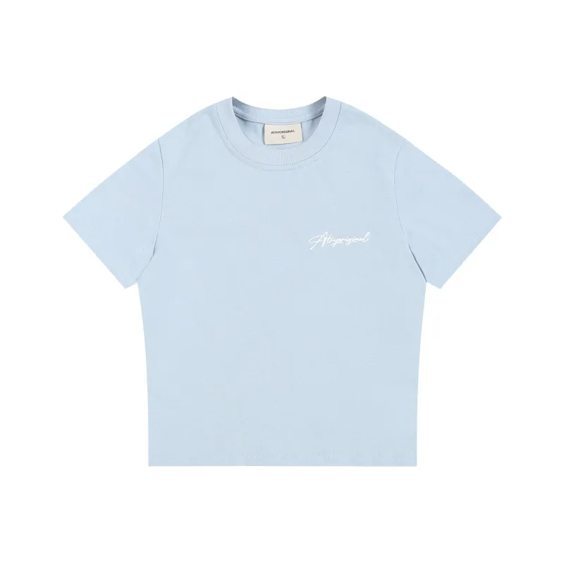 Atry Flower Body LOGO Series Drop Shoulder Sleeve T Shirt Women's-12