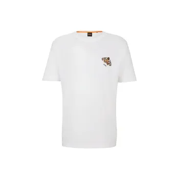HUGO BOSS SS24 Drop Shoulder Sleeve T Shirt Men's White