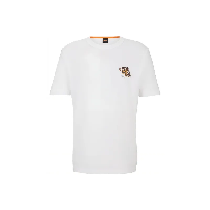 HUGO BOSS SS24 Drop Shoulder Sleeve T Shirt Men's White-0