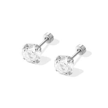 TRUE ME Titanium Steel Stud Earrings Women's