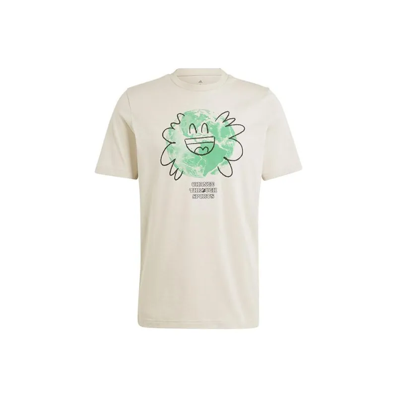 Adidas T Shirts Men Beige-0