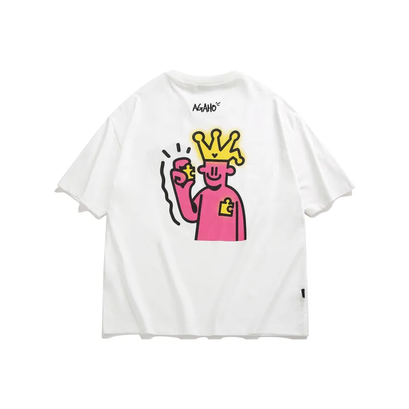 Agaho X Guuka T Shirts Unisex White-0