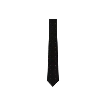 LOUIS VUITTON Mulberry Silk Ties Men's Black