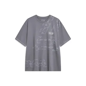 LiNing Sports Life Collection T Shirt Unisex Smoky Ink Gray