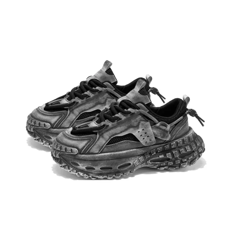 HACKBUTEER Low Top Chunky Sneakers Men's-3