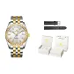 Steel Band White Dial[Luxury Box+Leather Strap]