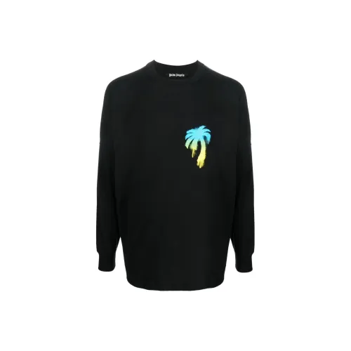 PALM ANGELS Sprayed Palm Logo Over Longsleeve T shirt