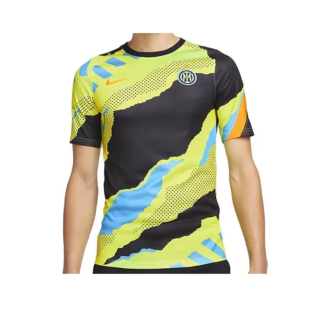 Nike T Shirts Men Yellow Black-0