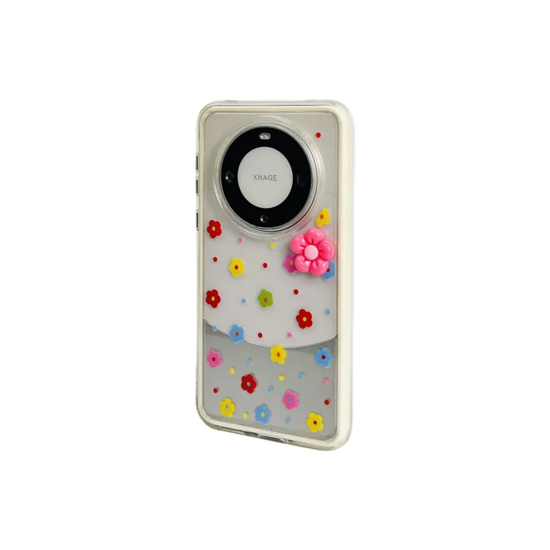 Wei Xin Acrylic Material 2 in 1 Multicolor Floral Phone Cases Compatibility  Huawei Mate 70/60/50 Pro/Pura 70/70 Pro+-2