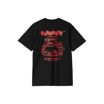 Carhartt WIP SS24 S/S Fast Food T Shirt T Shirt Men's Black