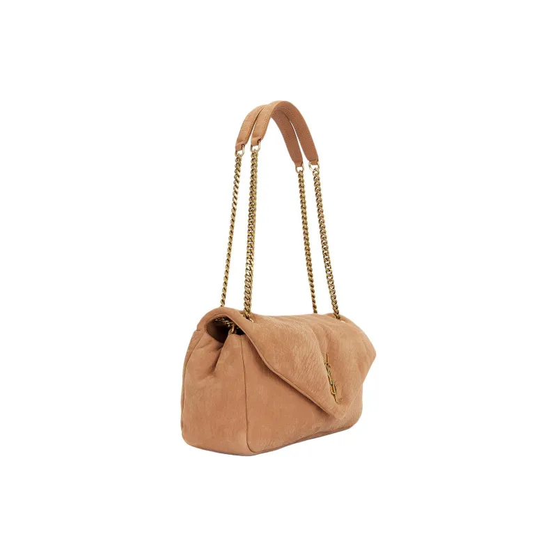 SAINT LAURENT Calypso Lambskin Shoulder Bag Medium Size Women's Khaki-2