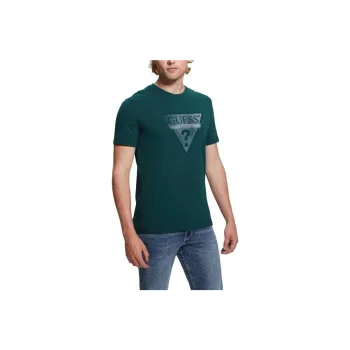 GUESS Eco Triangle Crewneck Tee T-Shirt Men's Green