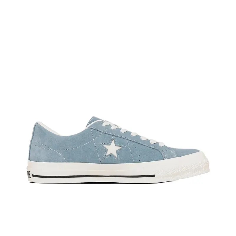 Converse ONE STAR Sude Anti Slip Wear Resistant Low Top Skateboard Shoes Unisex Blue-1